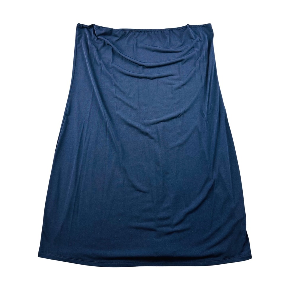 Elie Tahari Pencil Skirt Women US 14 Blue Solid Stretch Pull-On Corporate Office